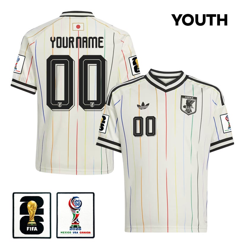 Japan National Team 2026 Youth Personalized Away Jersey - Off White