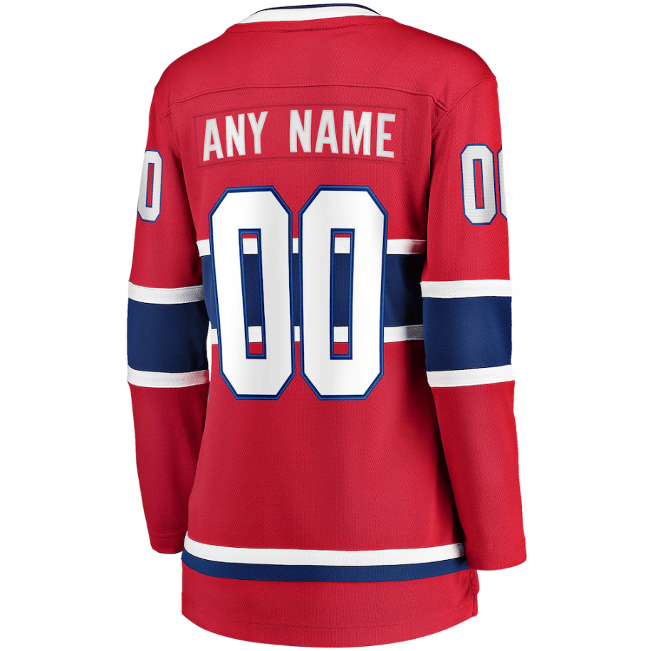 Montreal Canadiens Women's Home Breakaway Custom Jersey - Red