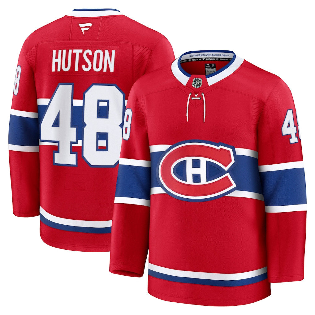 Lane Hutson 48 Montreal Canadiens Home Premium Jersey - Red