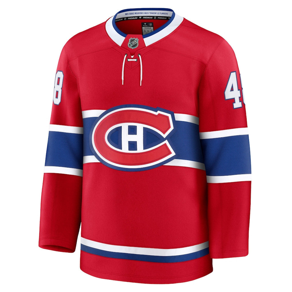 Lane Hutson 48 Montreal Canadiens Home Premium Jersey - Red