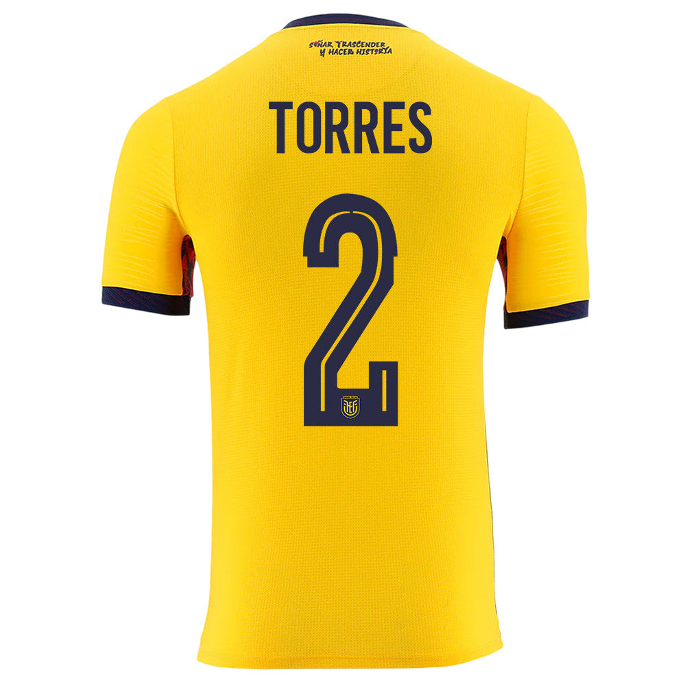 Félix Torres 2 Ecuador National Team 2026 Home Jersey - Yellow, Men