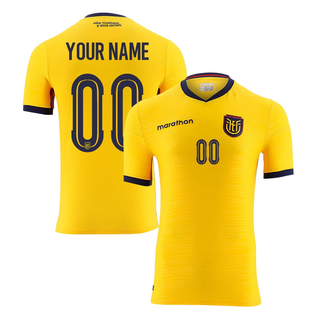 Ecuador National Team 2026 Personalized Home Jersey - Yellow, Men
