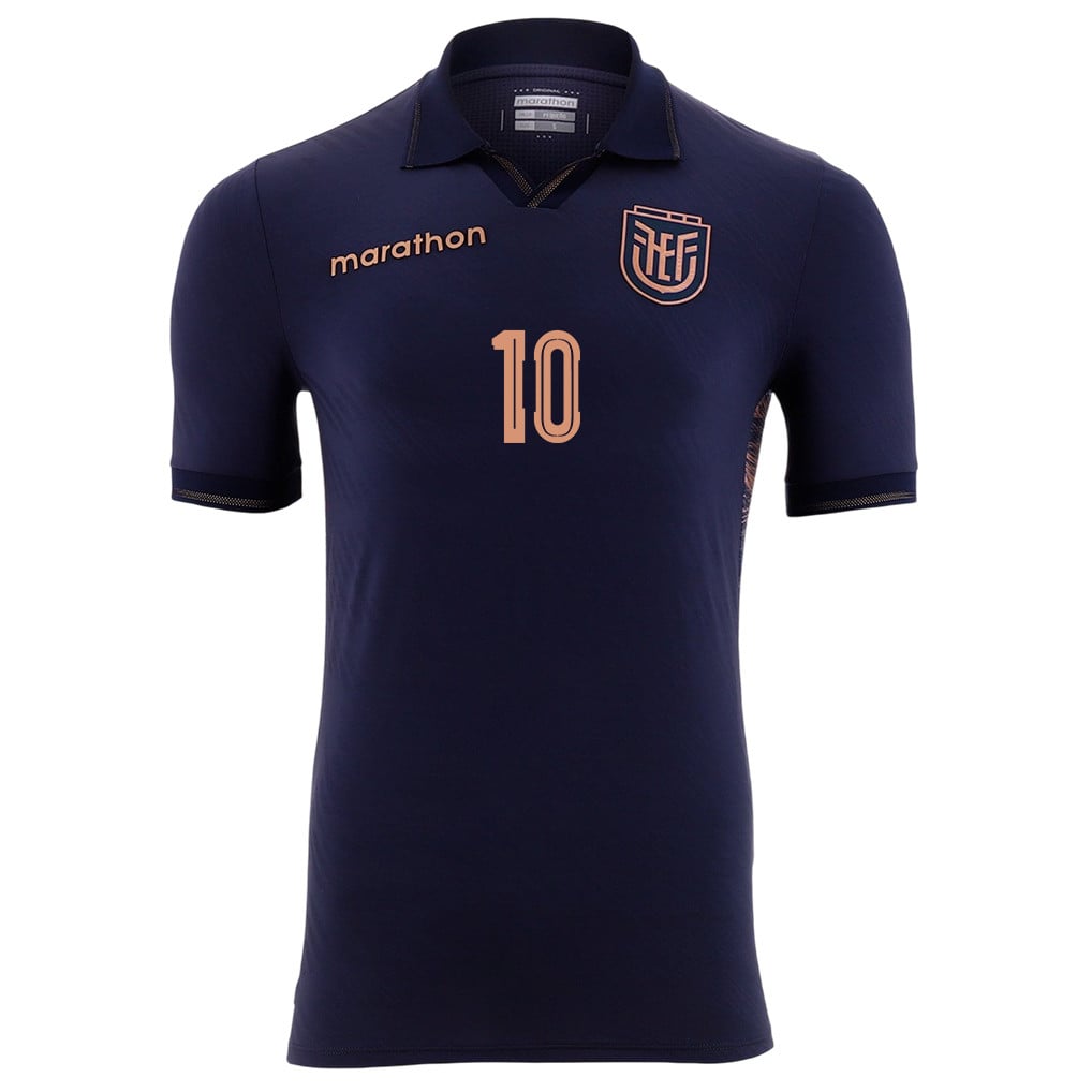 Kendry Páez 10 Ecuador National Team 2026 Away Jersey - Navy, Men