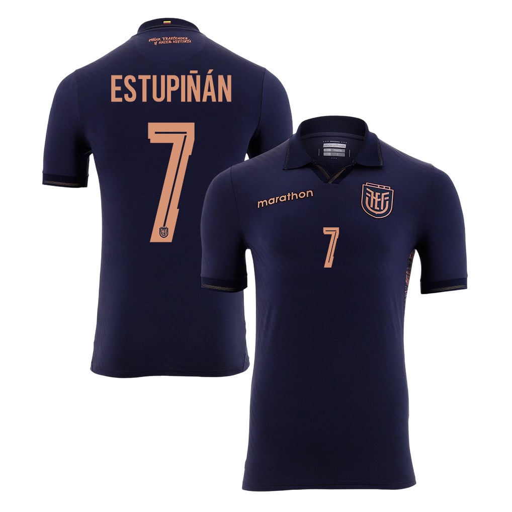 Pervis Estupiñán 7 Ecuador National Team 2026 Away Jersey - Navy, Men