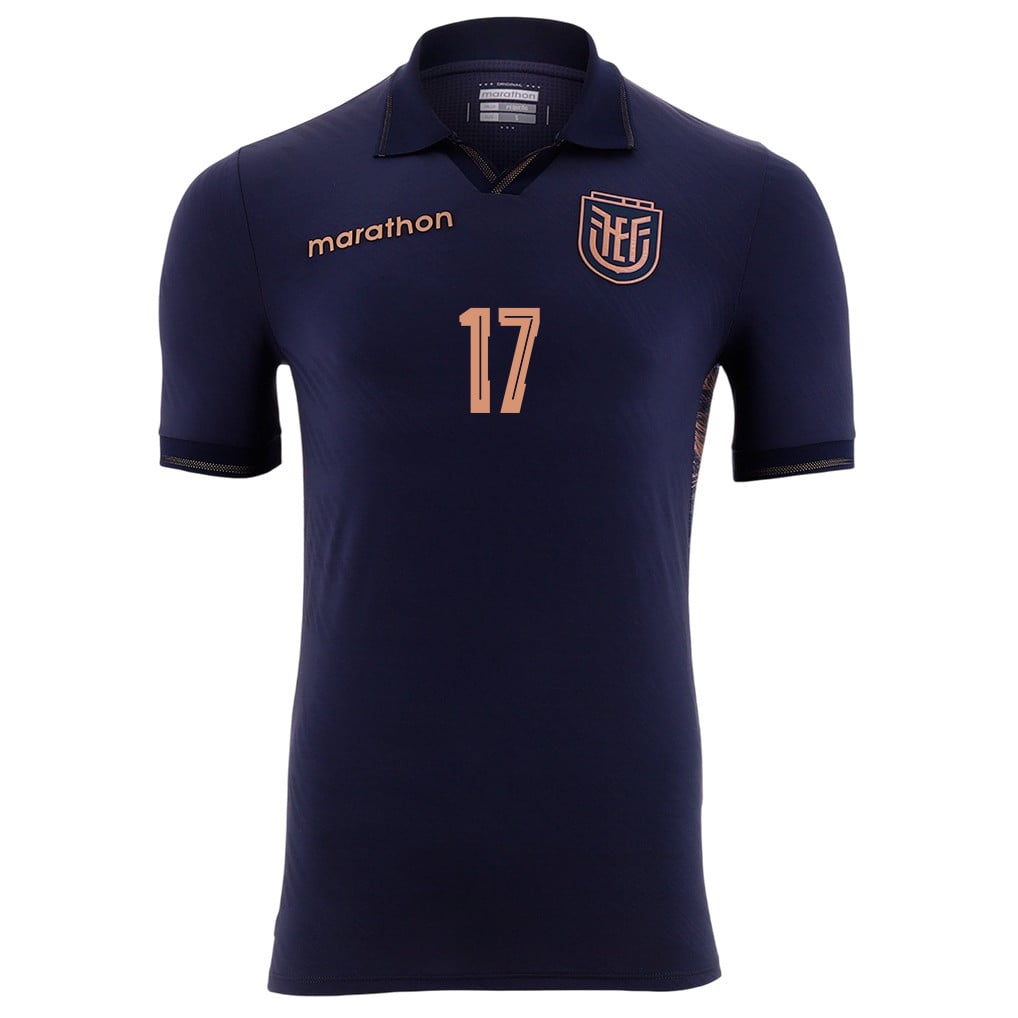 Angelo Preciado 17 Ecuador National Team 2026 Away Jersey - Navy, Men