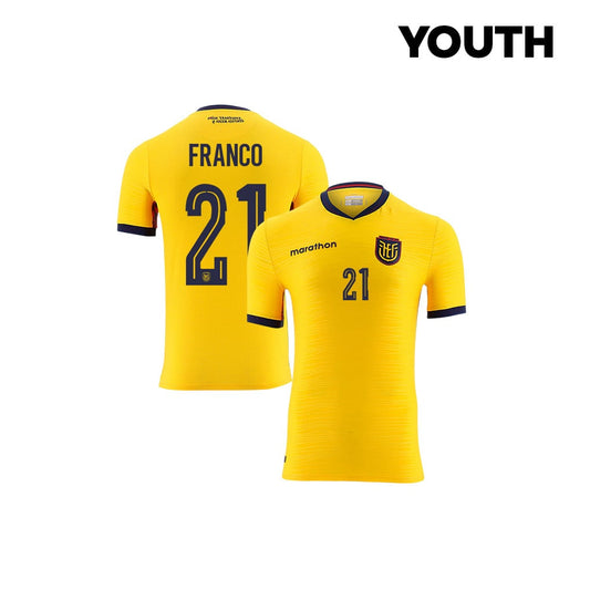 Alan Franco 21 Youth Ecuador National Team 2026 Home Jersey - Yellow