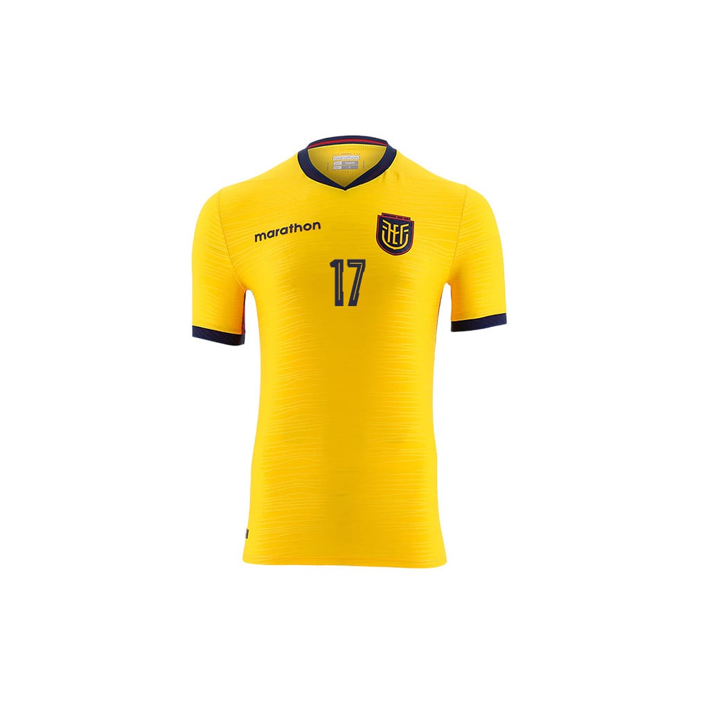 Angelo Preciado 17 Youth Ecuador National Team 2026 Home Jersey - Yellow