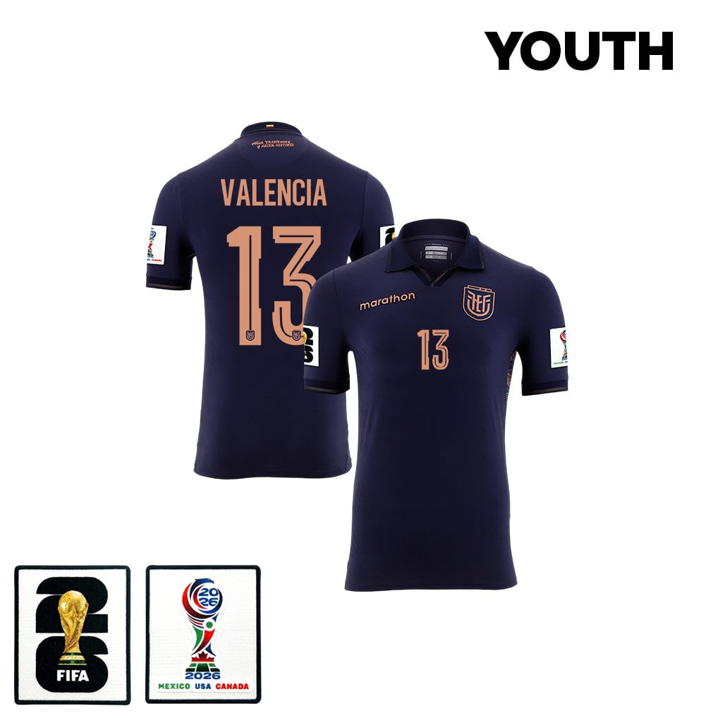 Enner Valencia 13 Youth Ecuador National Team 2026 Away Jersey - Navy