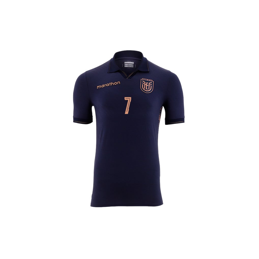 Pervis Estupiñán 7 Youth Ecuador National Team 2026 Away Jersey - Navy