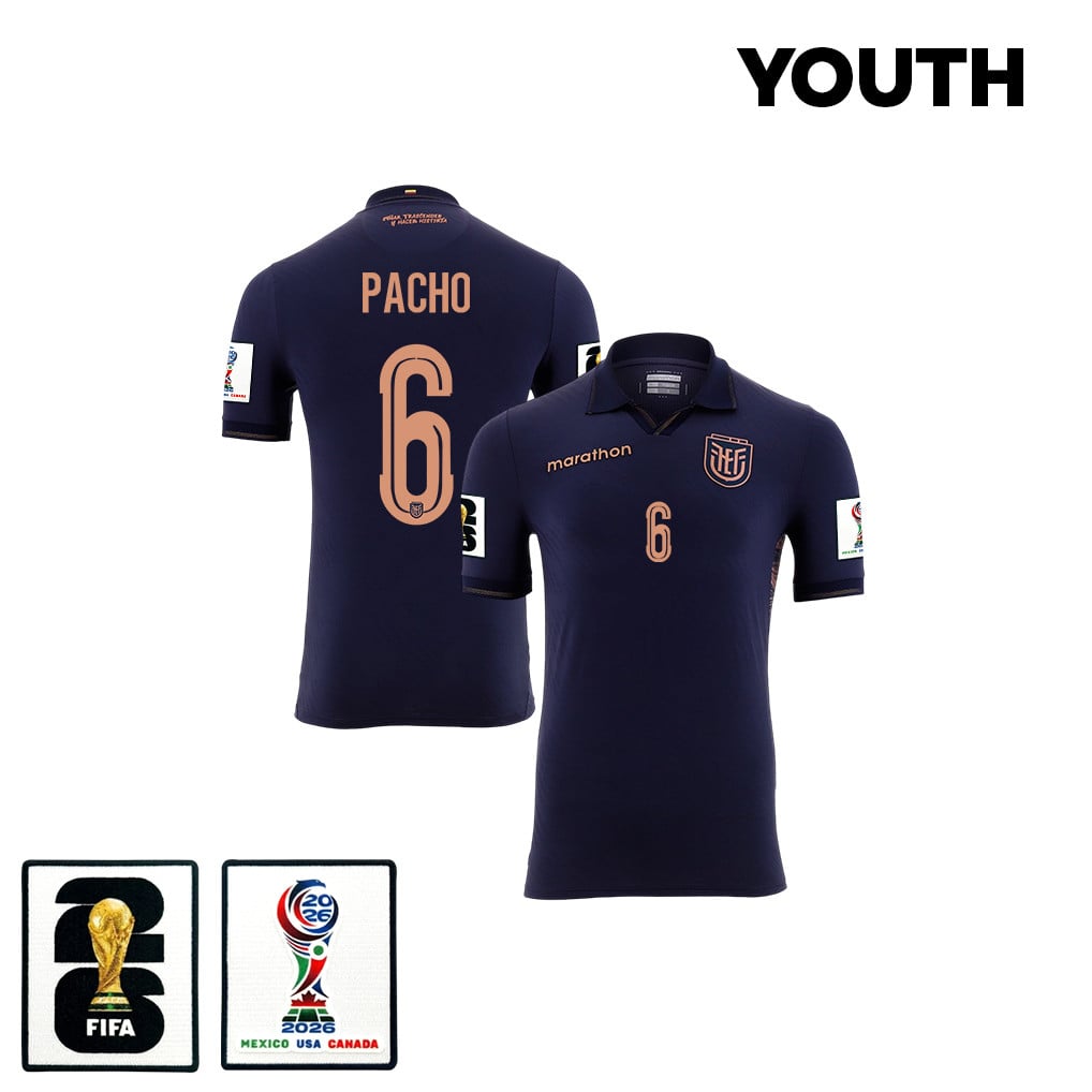 Willian Pacho 6 Youth Ecuador National Team 2026 Away Jersey - Navy