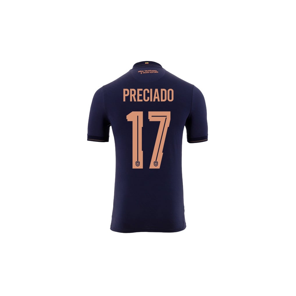 Angelo Preciado 17 Youth Ecuador National Team 2026 Away Jersey - Navy
