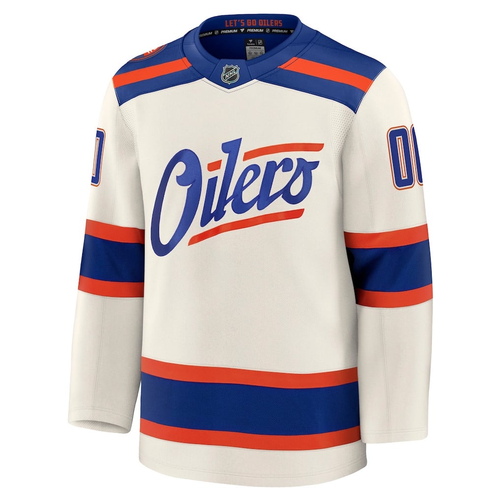 Edmonton Oilers Personalized Alternate Men Jersey - Light Beige