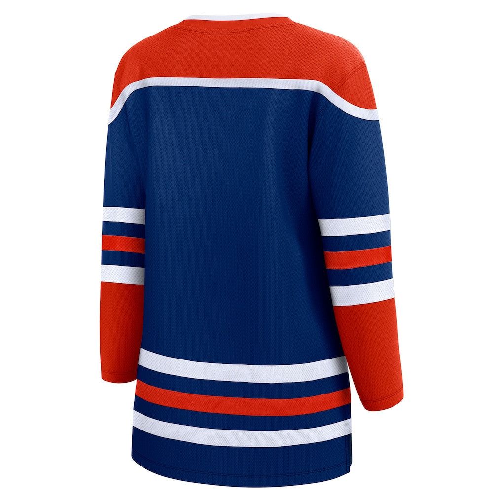 Edmonton Oilers Women's Home Breakaway Jersey - Orange/Royal