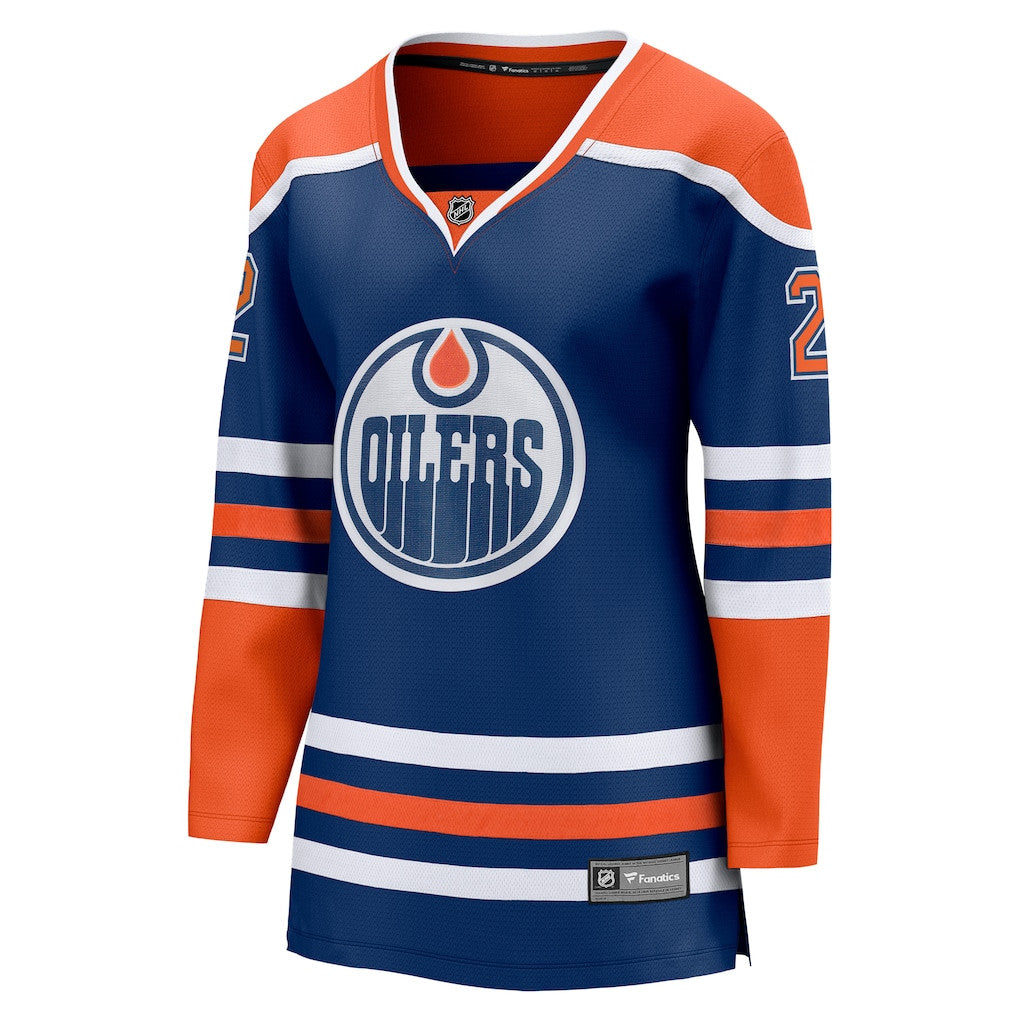 Evan Bouchard 2 Edmonton Oilers Women's Home Breakaway Jersey - Orange/Royal