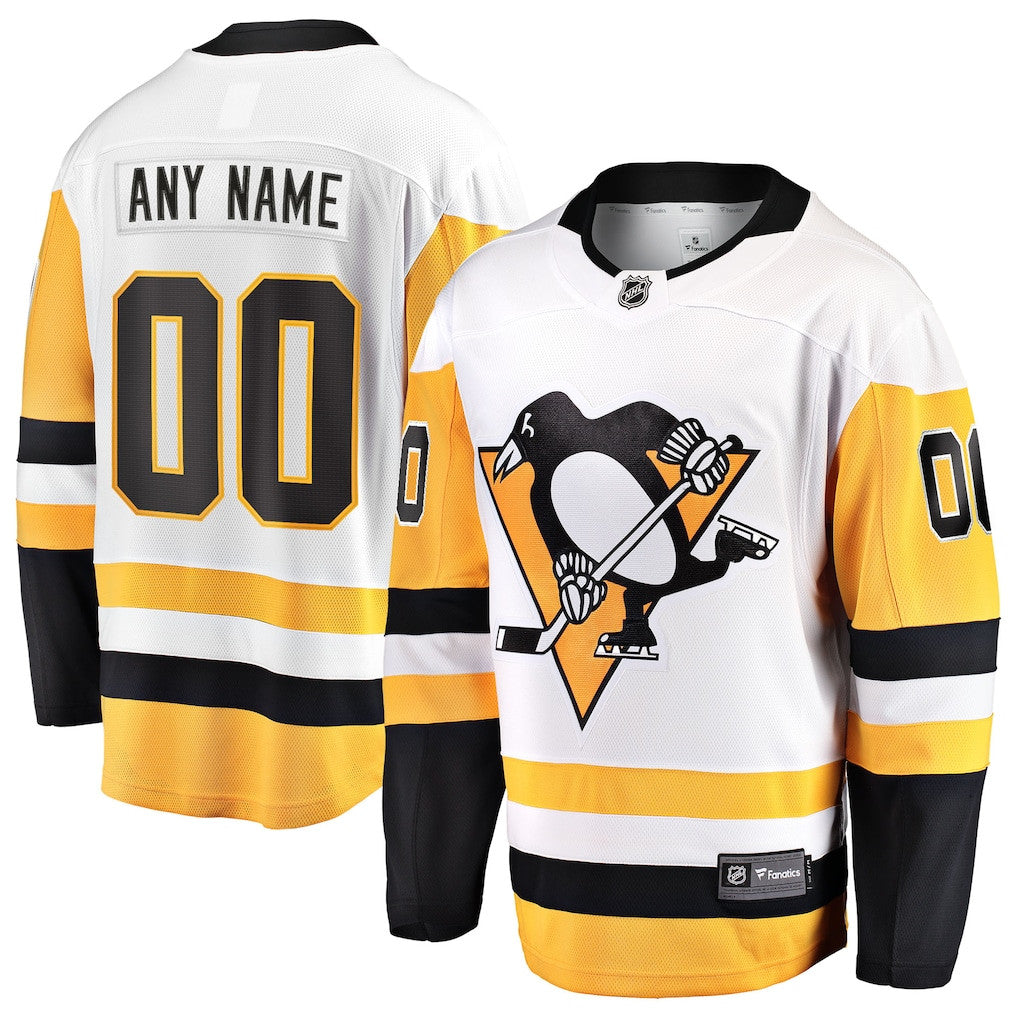 Pittsburgh Penguins Away Breakaway Custom Jersey - White