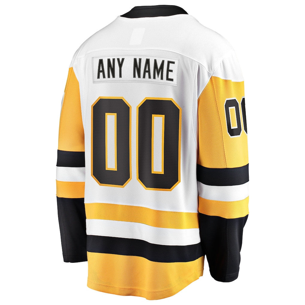 Pittsburgh Penguins Away Breakaway Custom Jersey - White