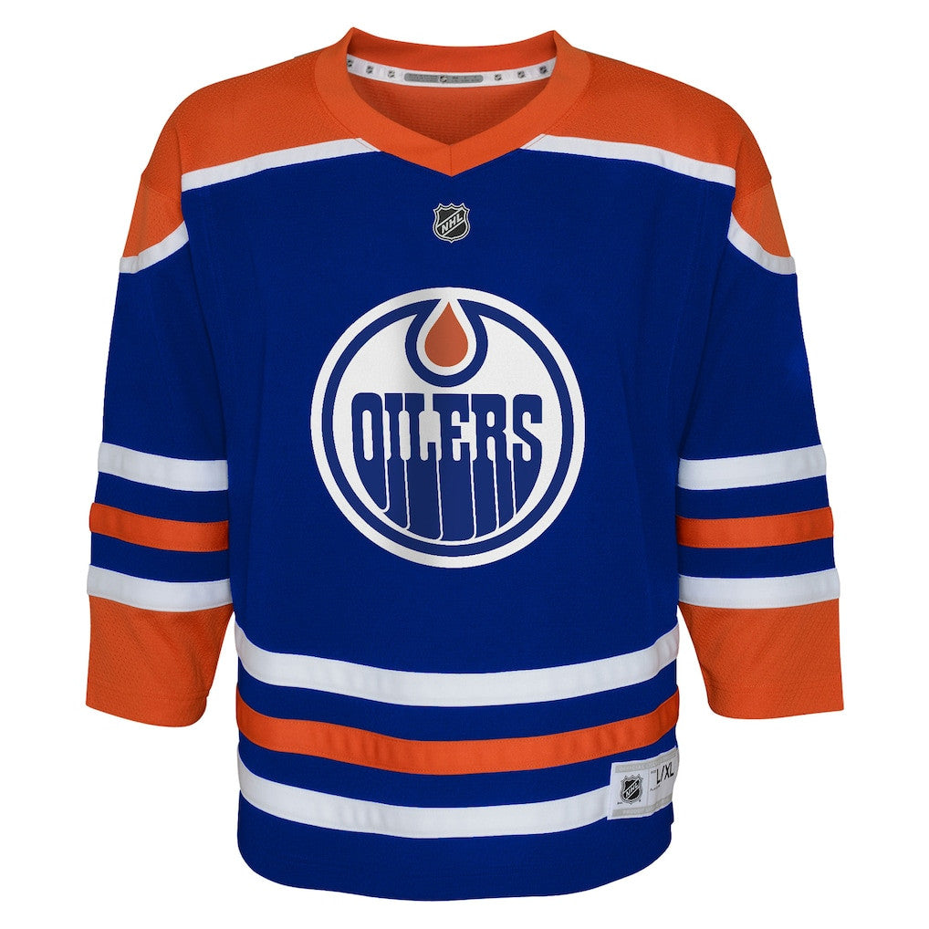 Edmonton Oilers Youth Home Custom Jersey - Orange/Royal