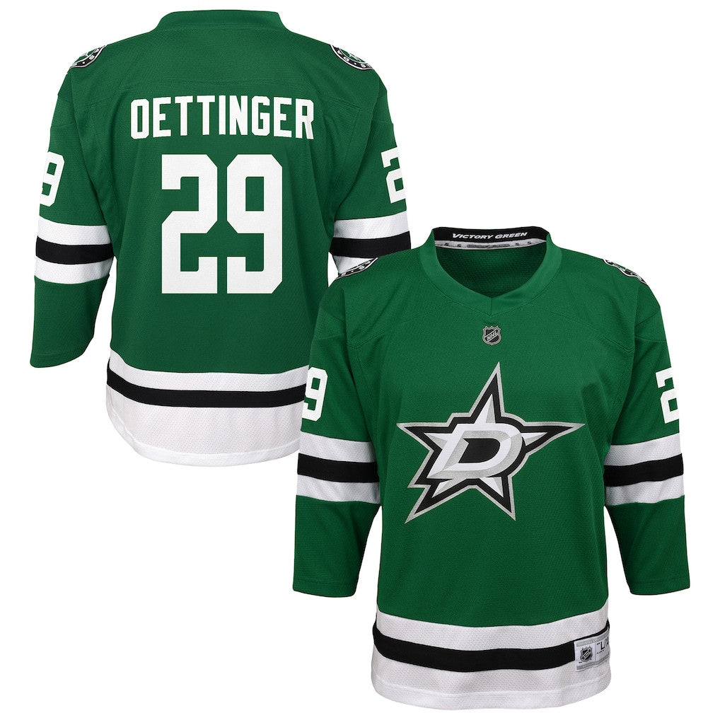 Jake Oettinger 29 Dallas Stars Youth Home Player Jersey - Kelly Green