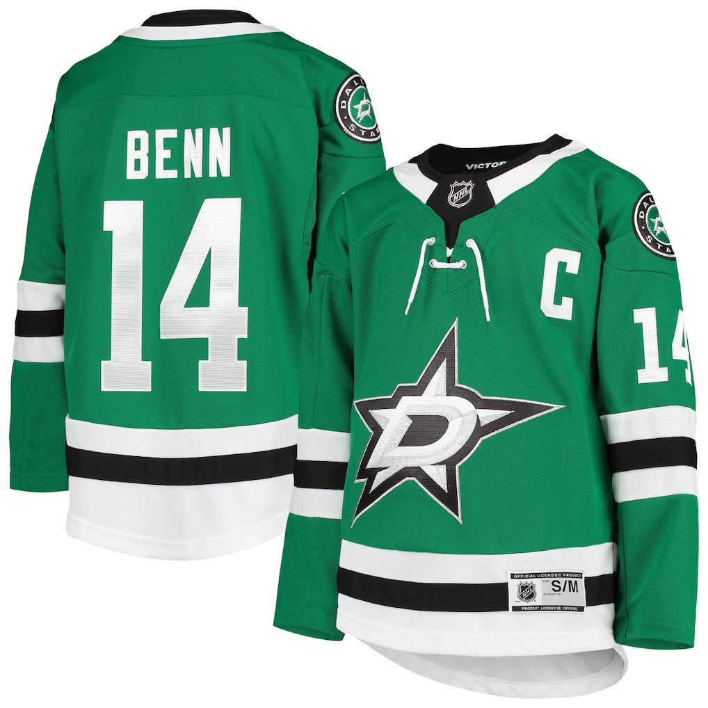 Jamie Benn 14 Dallas Stars Youth Home Player Jersey - Kelly Green