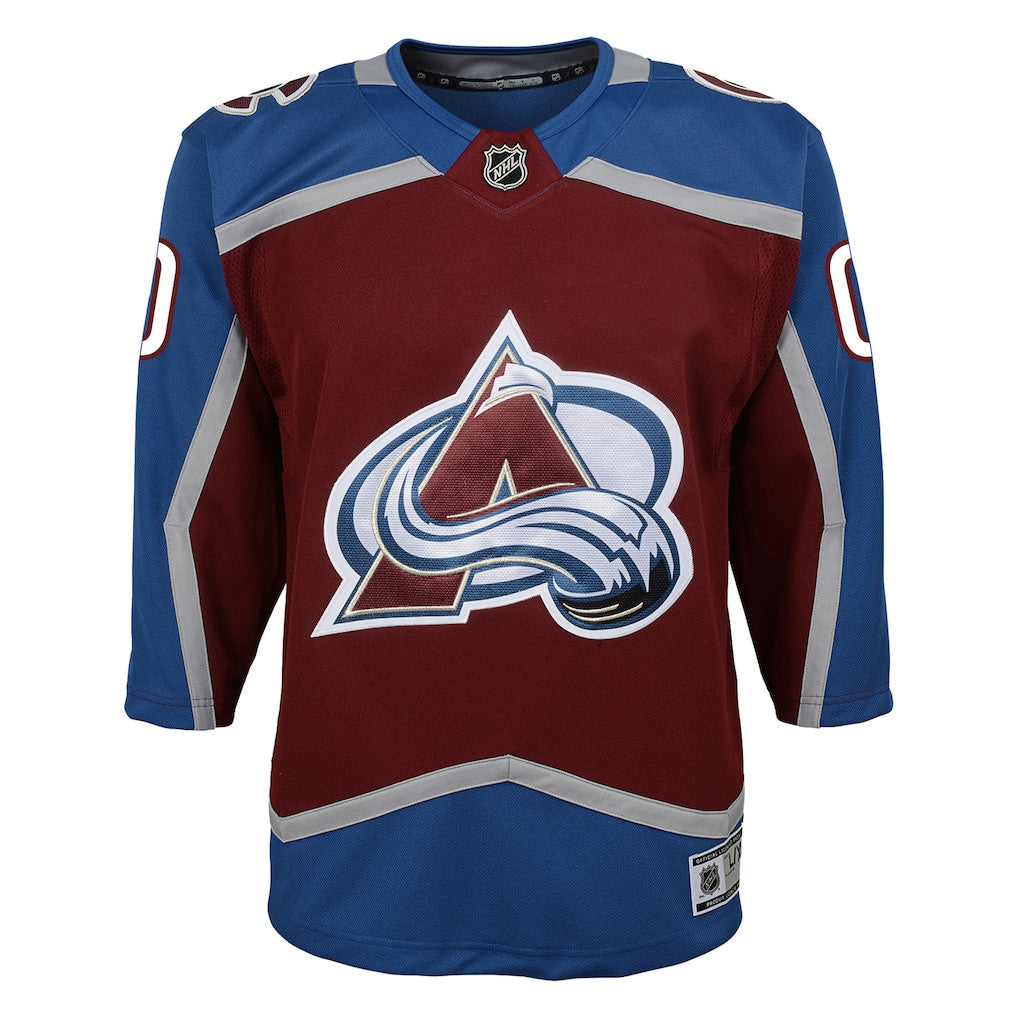 Colorado Avalanche Youth Home Custom Jersey - Burgundy