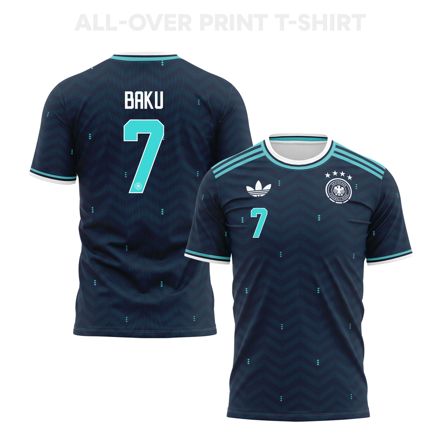 Bote Baku 7 Germany 2026 Away 3D T-Shirt Fully Printed – Unisex, Navy