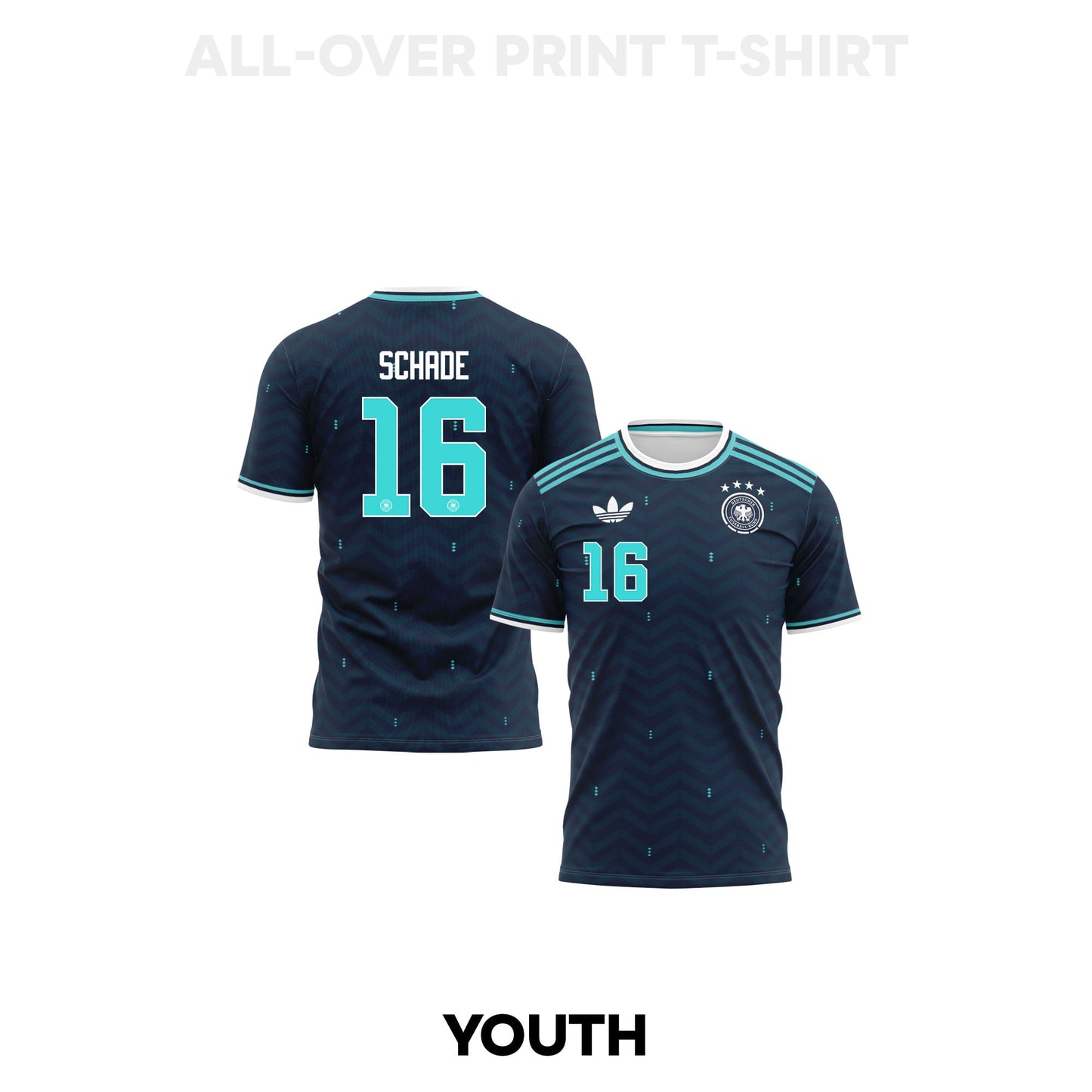 Kevin Schade 16 Youth Germany 2026 Away 3D T-shirt Fully Printed – Navy
