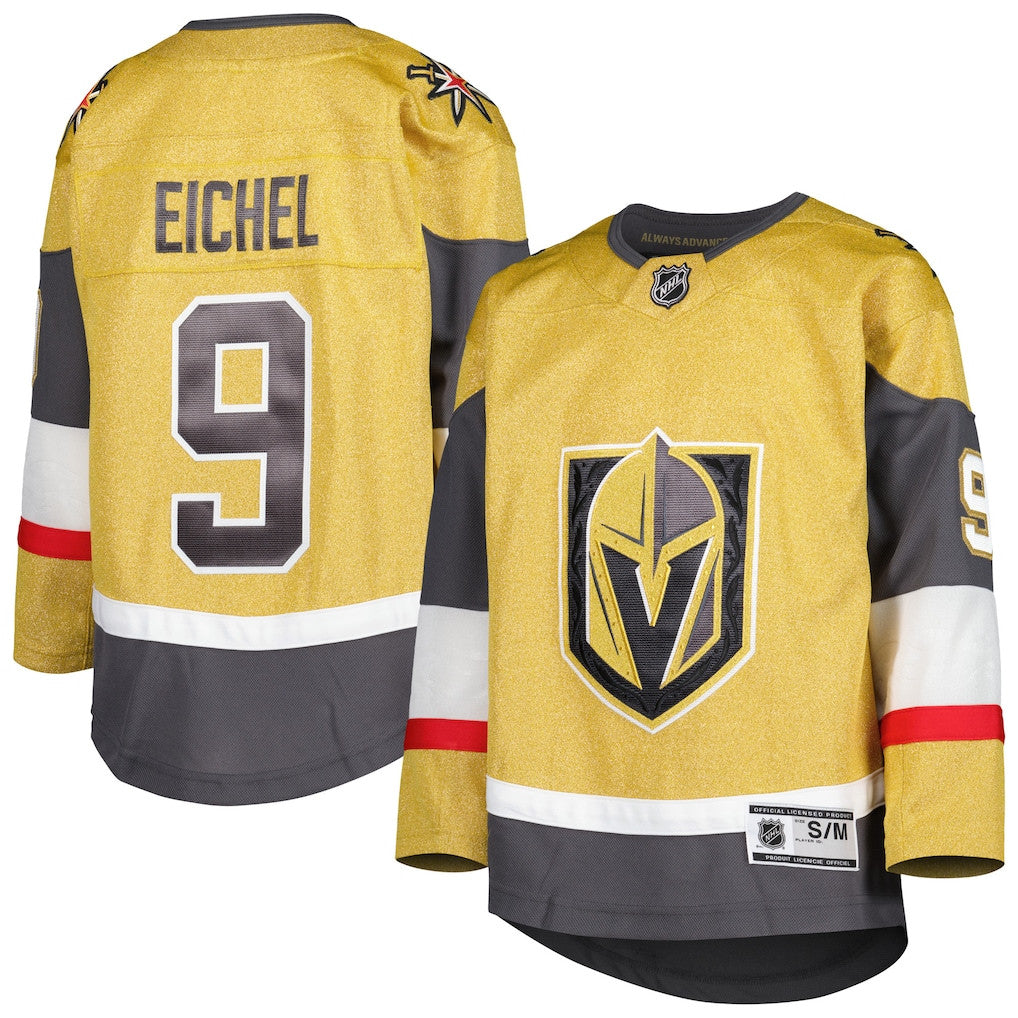Jack Eichel 9 Vegas Golden Knights Youth Home Player Jersey - Gold