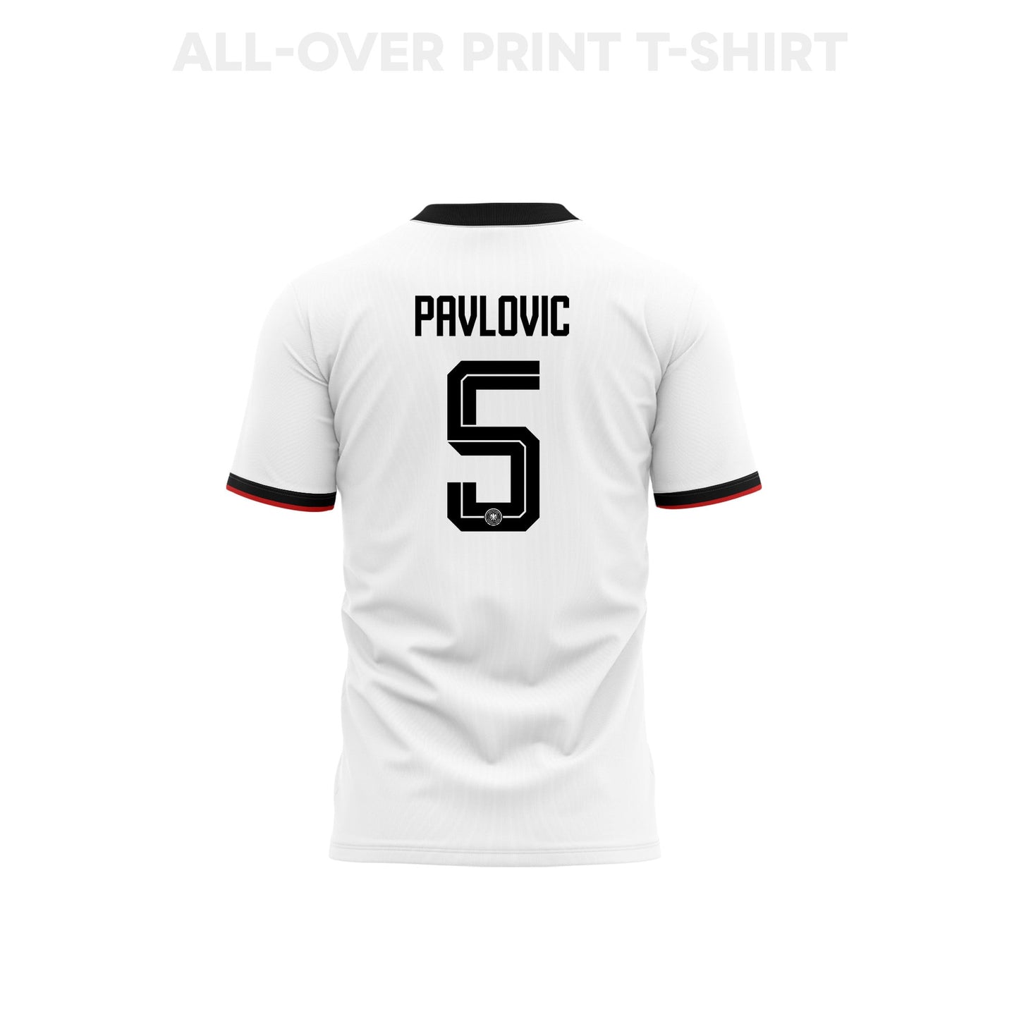 Aleksandar Pavlović 5 Youth Germany 2026 Home 3D T-shirt Fully Printed – White