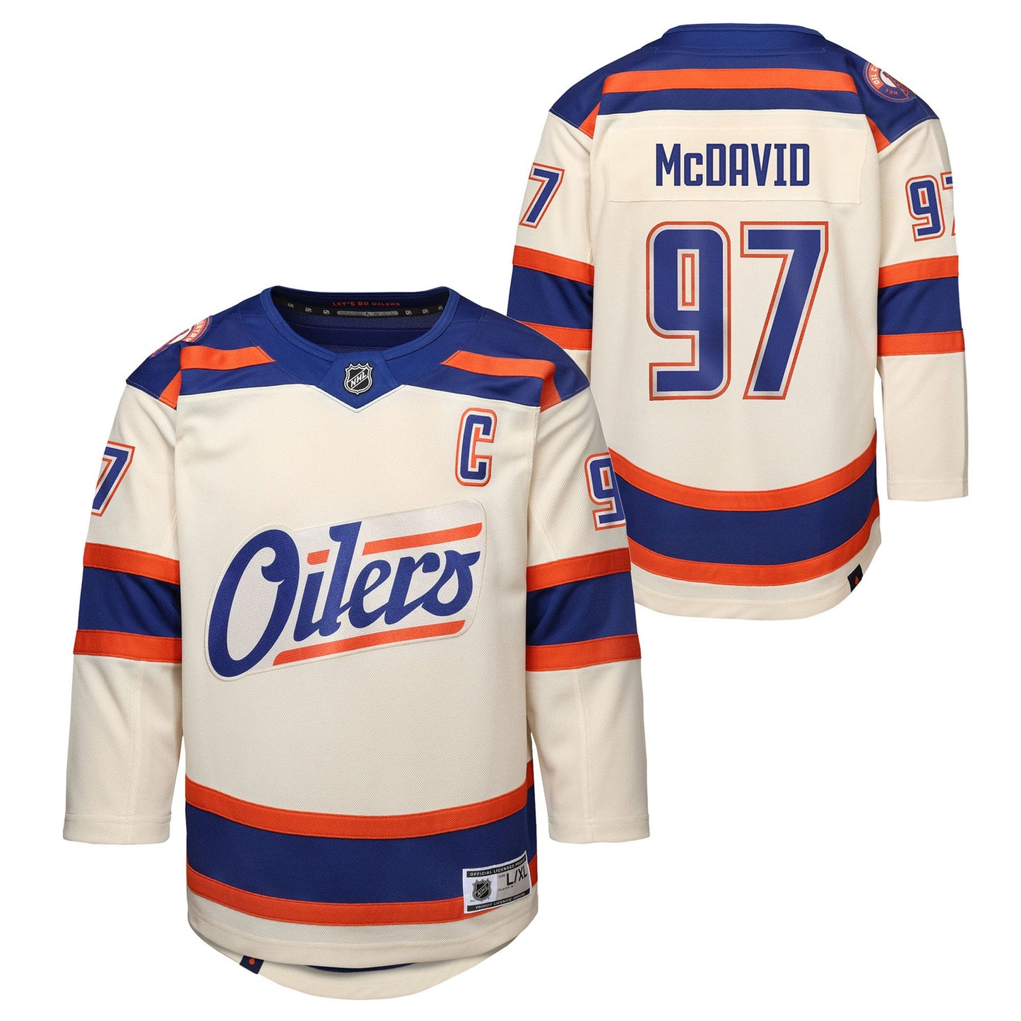 Connor McDavid 97 Edmonton Oilers Alternate Jersey - Youth, Cream
