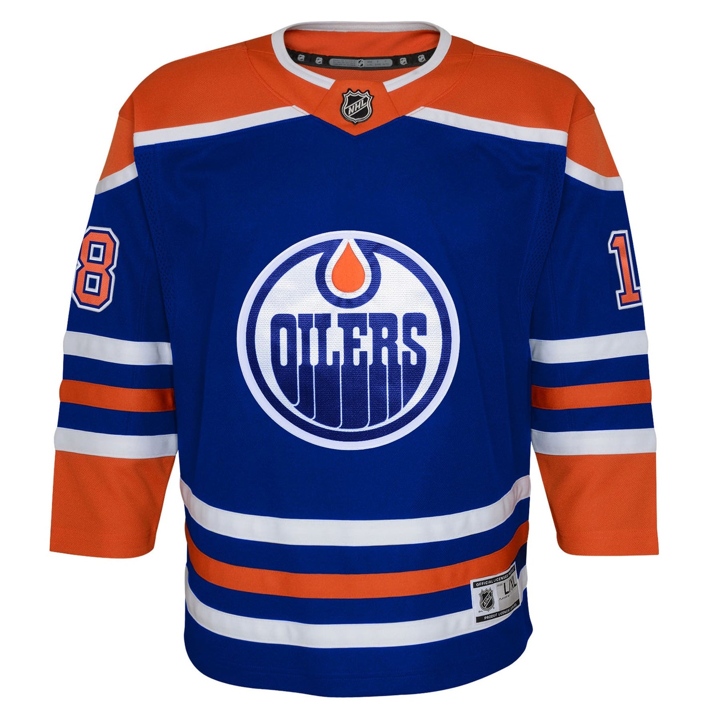 Zach Hyman 18 Edmonton Oilers Home Jersey - Youth, Royal Blue