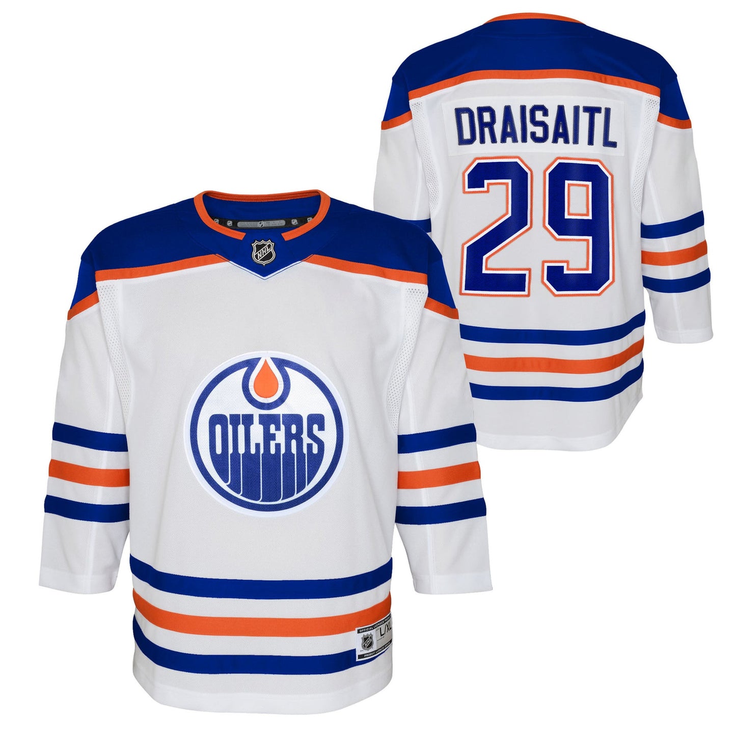 Leon Draisaitl 29 Edmonton Oilers Away Jersey - Youth, White
