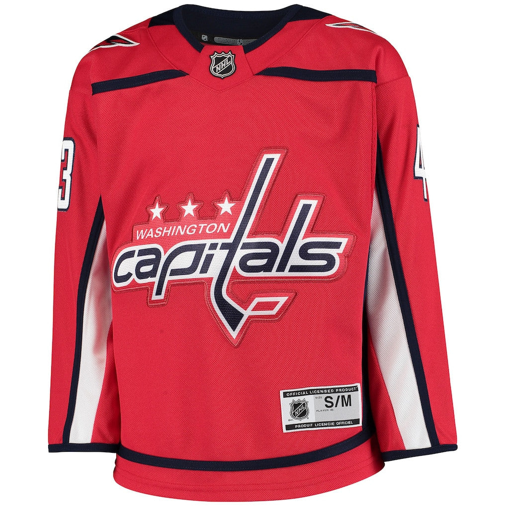 Tom Wilson 43 Washington Capitals Home Player Jersey - Youth, Red