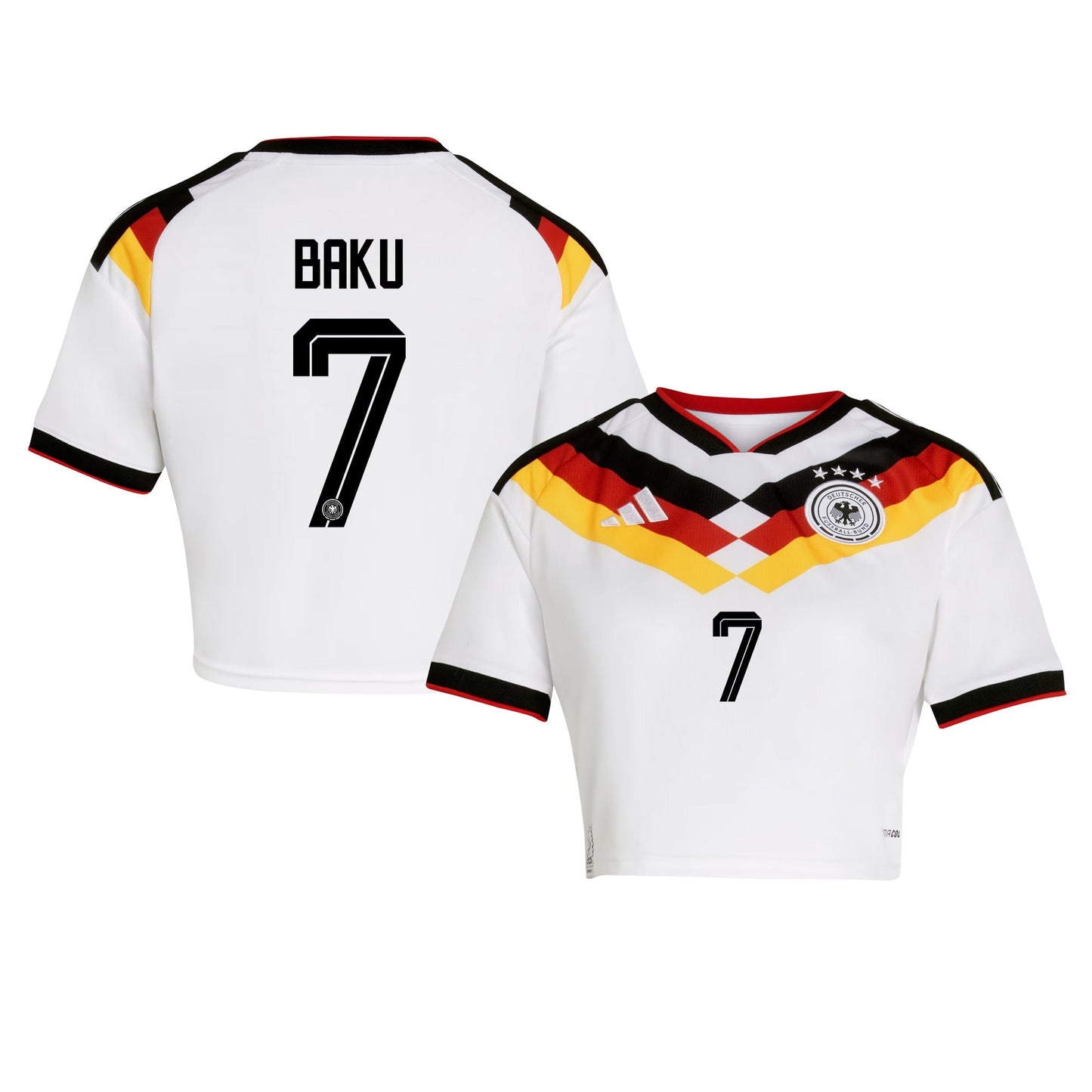Bote Baku 7 Germany 2026 Home Women's Cropped Jersey - White