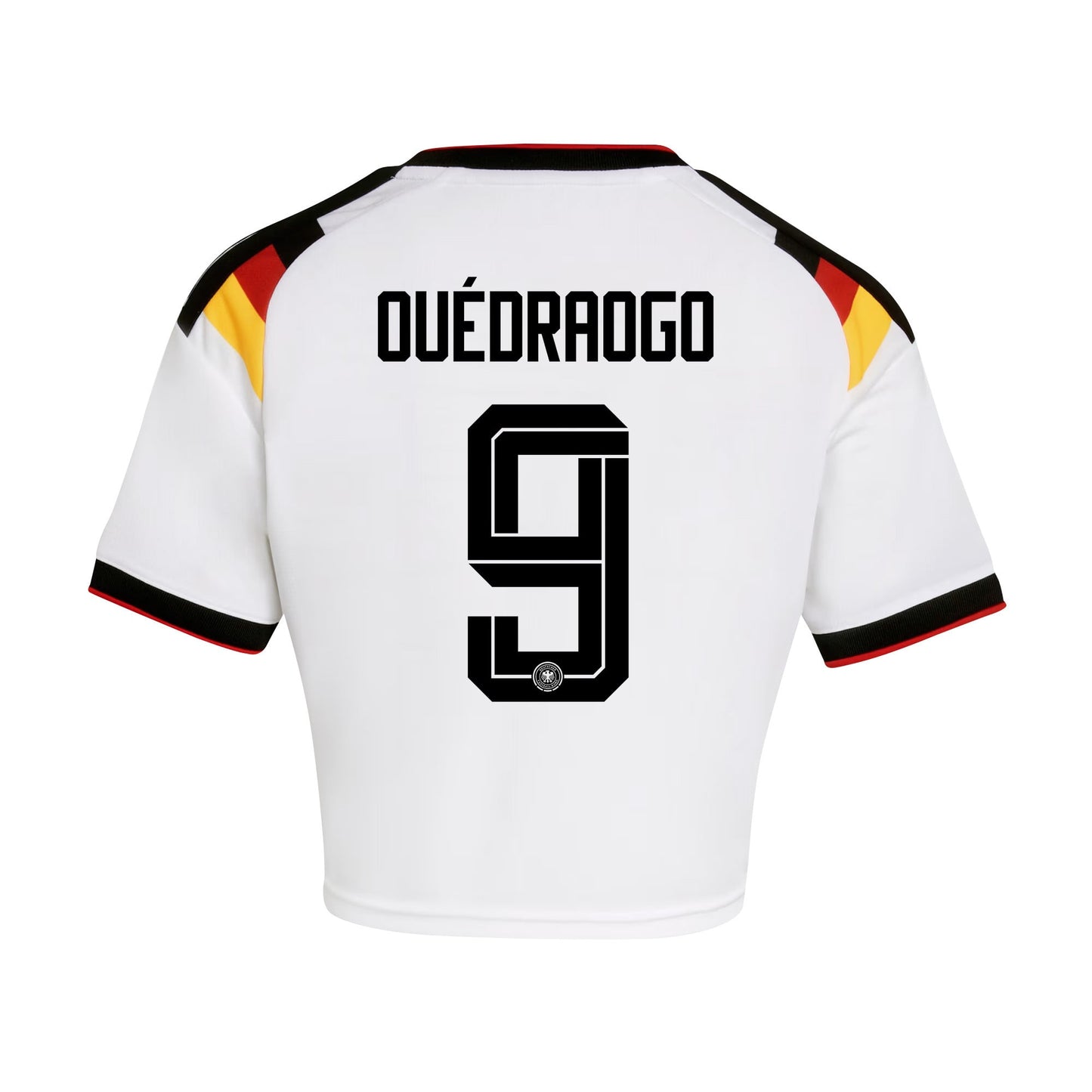 Assan Ouédraogo 9 Germany 2026 Home Women's Cropped Jersey - White