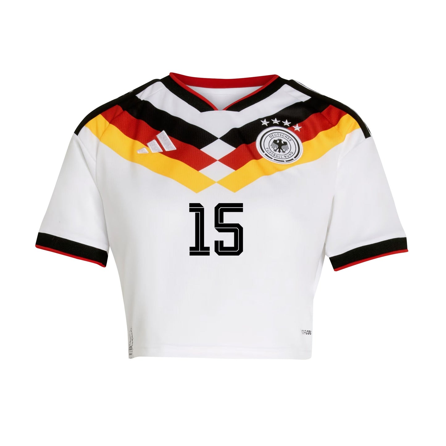 Nico Schlotterbeck 15 Germany 2026 Home Women's Cropped Jersey - White
