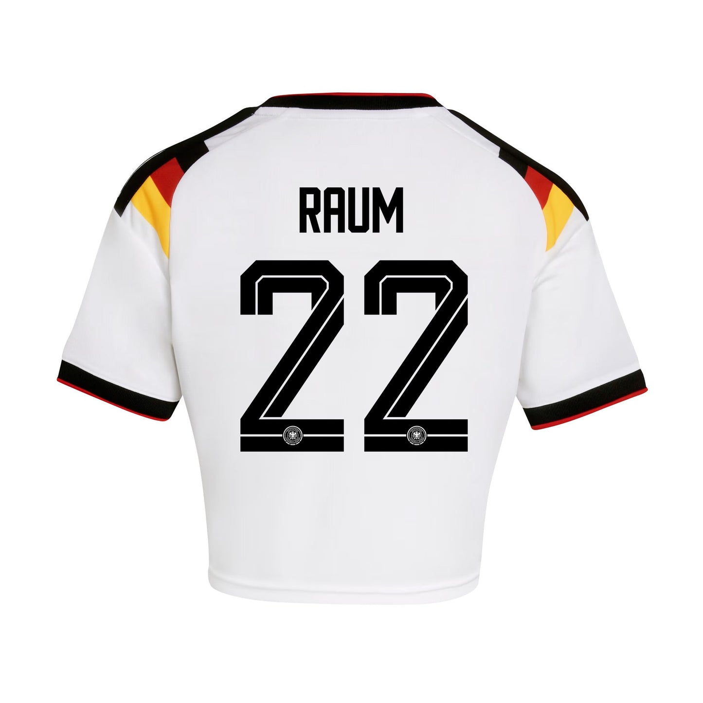 David Raum 22 Germany 2026 Home Women's Cropped Jersey - White