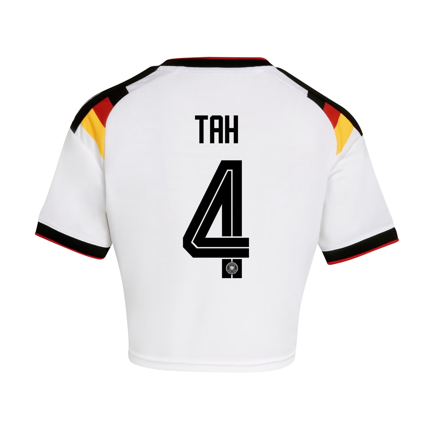 Jonathan Tah 4 Germany 2026 Home Women's Cropped Jersey - White