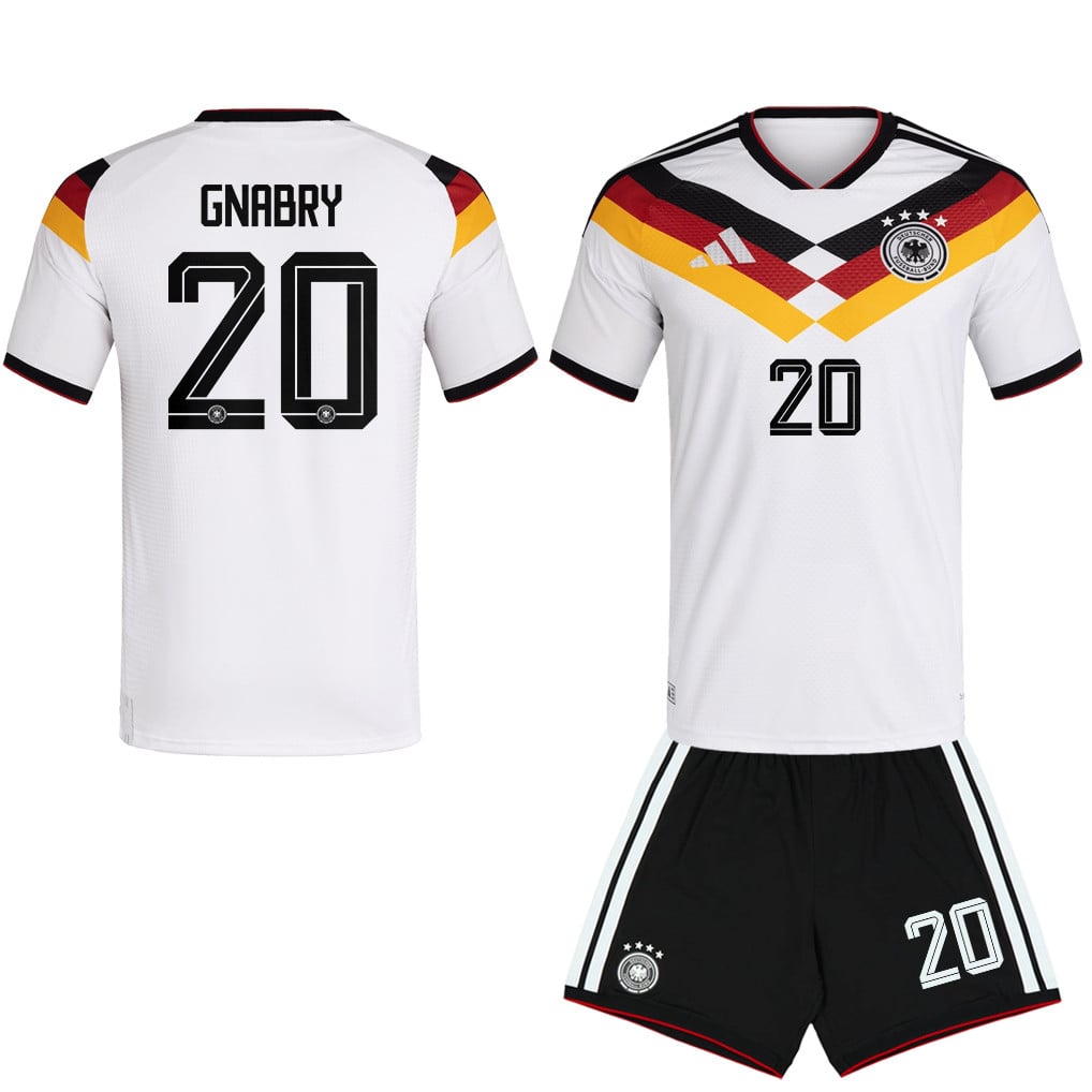 Serge Gnabry 20 Germany 2026 Home Men Jersey & Shorts Set – White