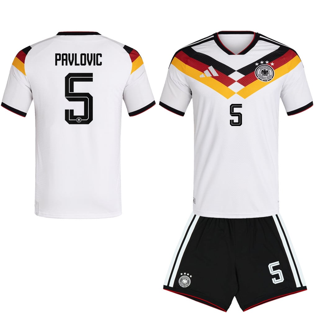 Aleksandar Pavlović 5 Germany 2026 Home Men Jersey & Shorts Set – White