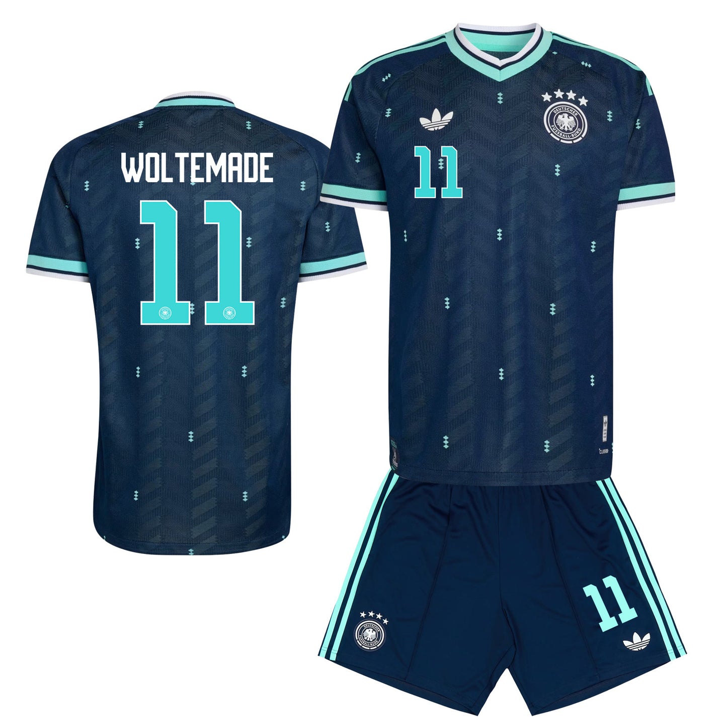 Nick Woltemade 11 Germany 2026 Away Men Jersey & Shorts Set – Navy