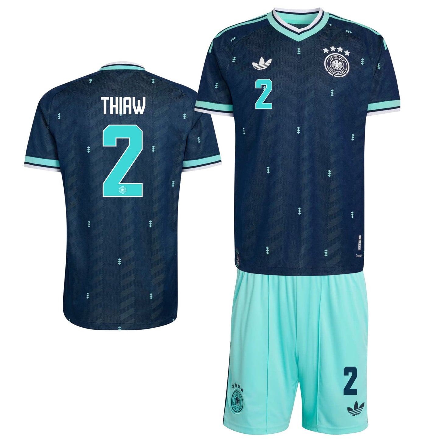 Malick Thiaw 2 Germany 2026 Away Men Jersey & Shorts Set – Navy & Aqua