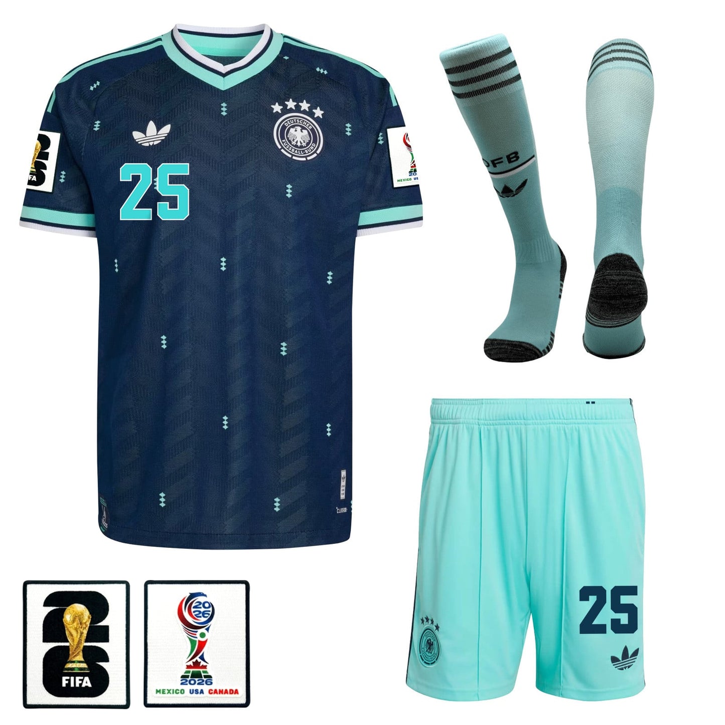 Thomas Müller 25 Germany 2026 Away Men Kit Set – Navy & Aqua