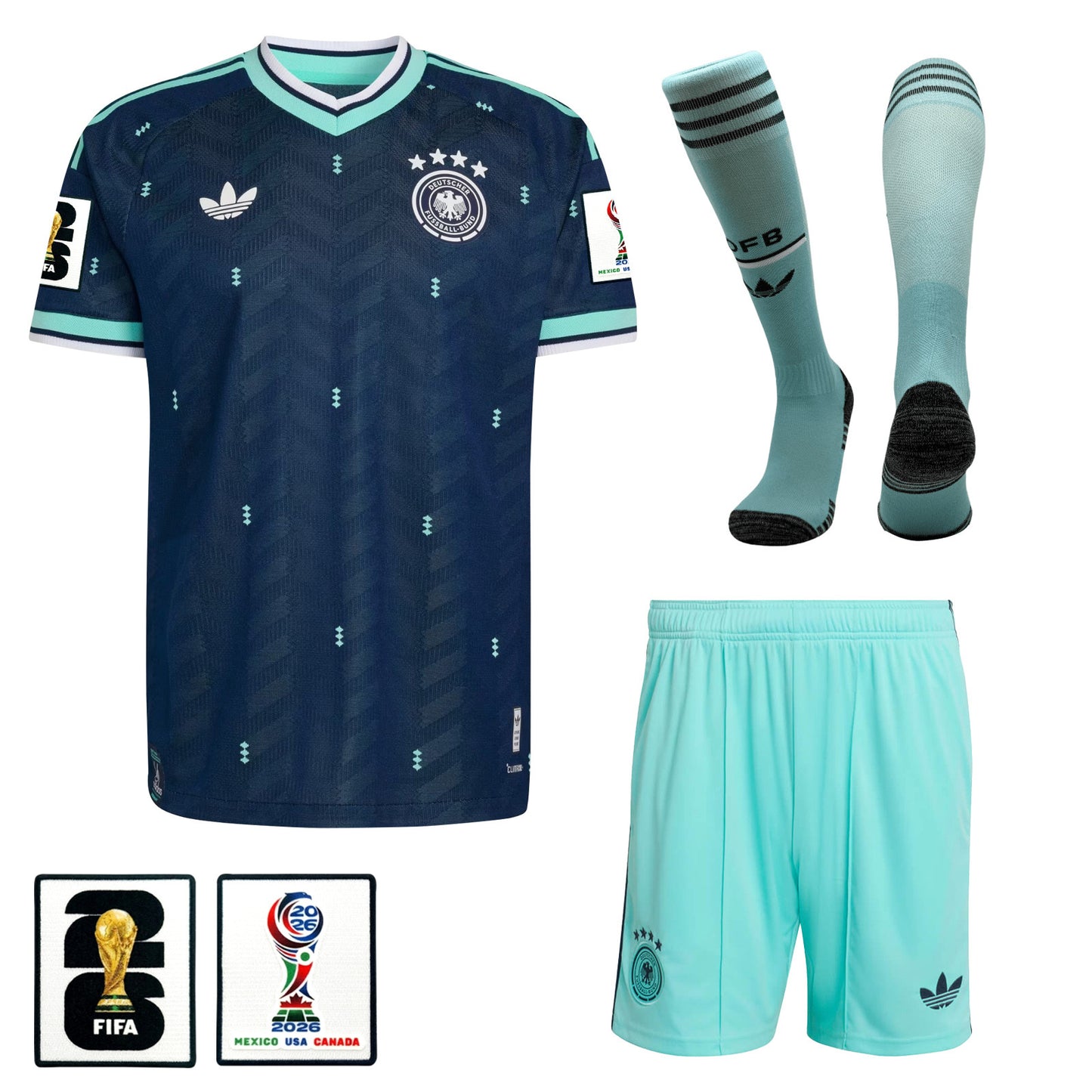Germany 2026 Away Men Kit Set – Navy & Aqua