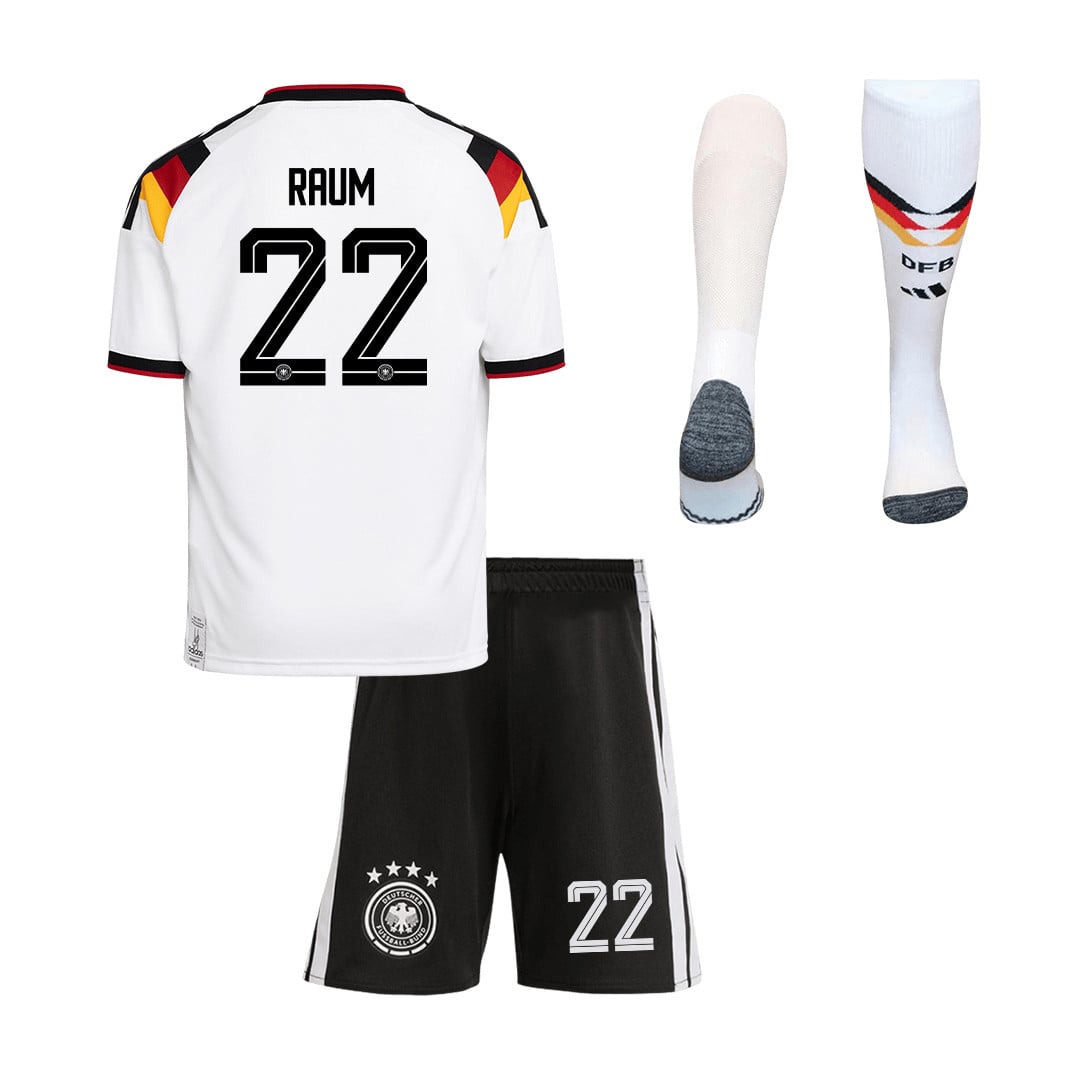 David Raum 22 Germany 2026 Home Men Kit Set – White