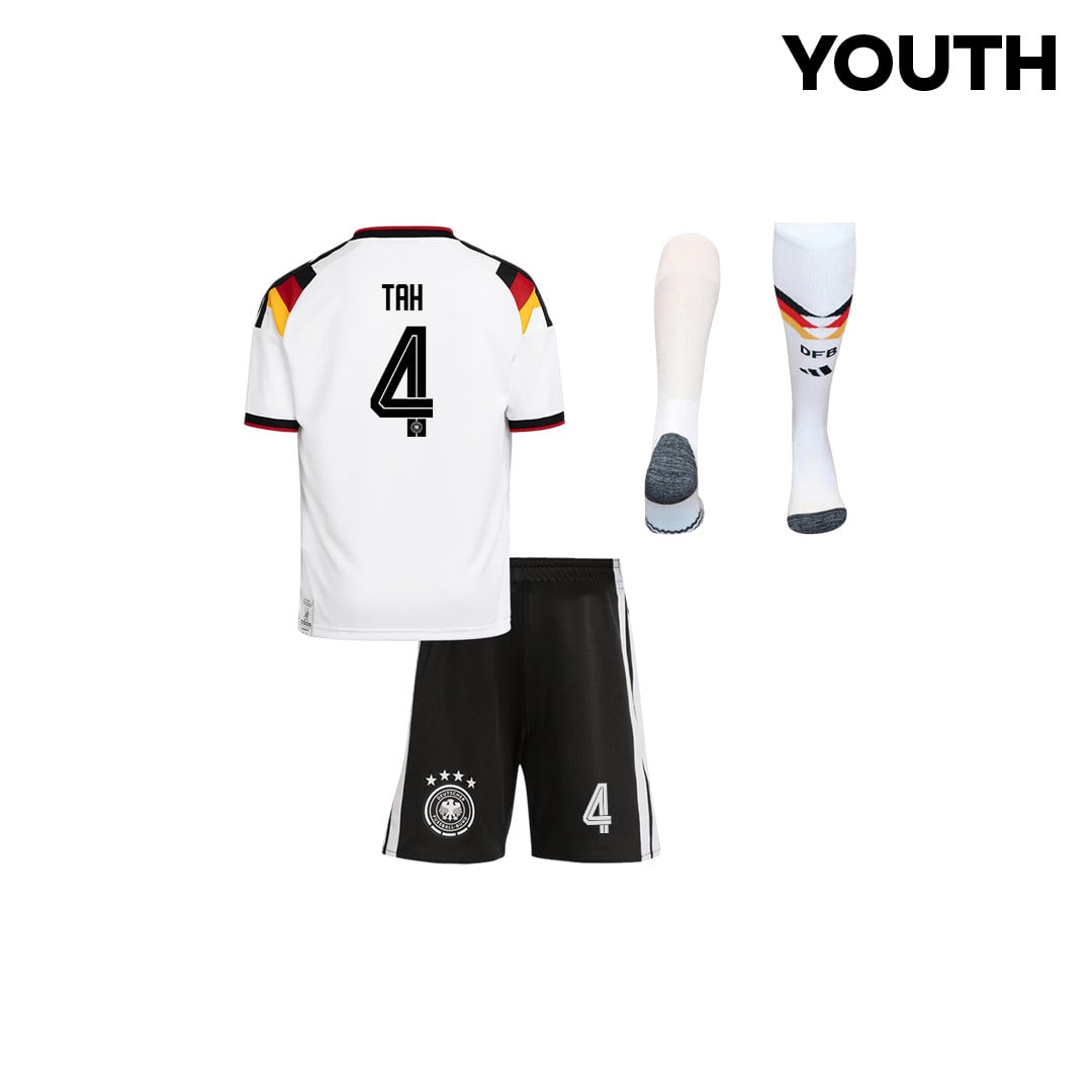 Jonathan Tah 4 Germany 2026 Youth Home Kit Set – White