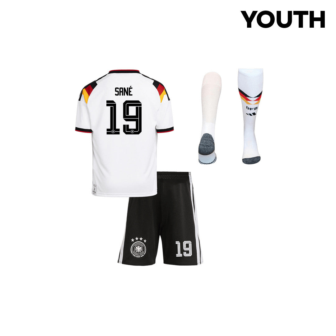 Leroy Sané 19 Germany 2026 Youth Home Kit Set – White