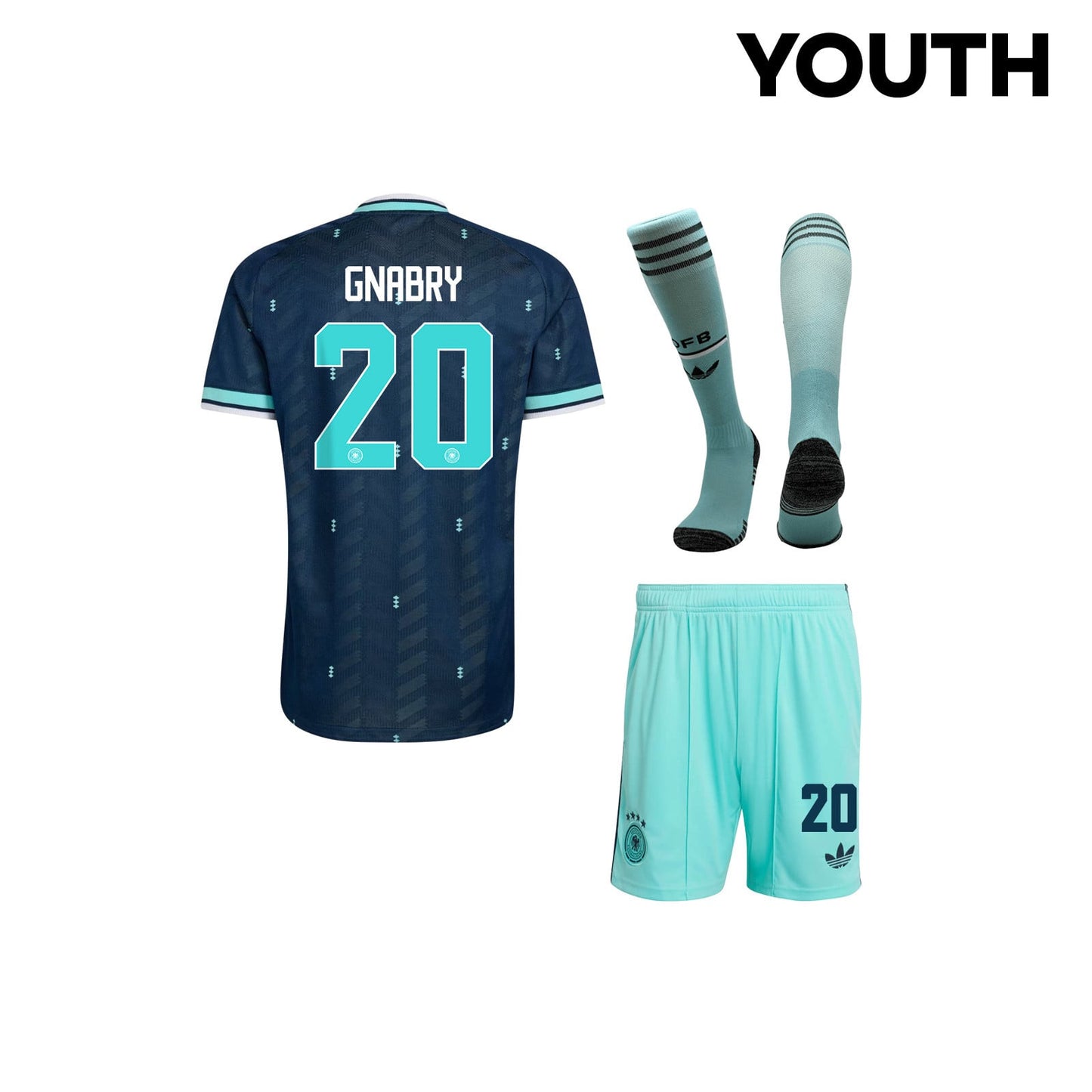 Serge Gnabry 20 Germany 2026 YOUTH Away Kit Set – Navy