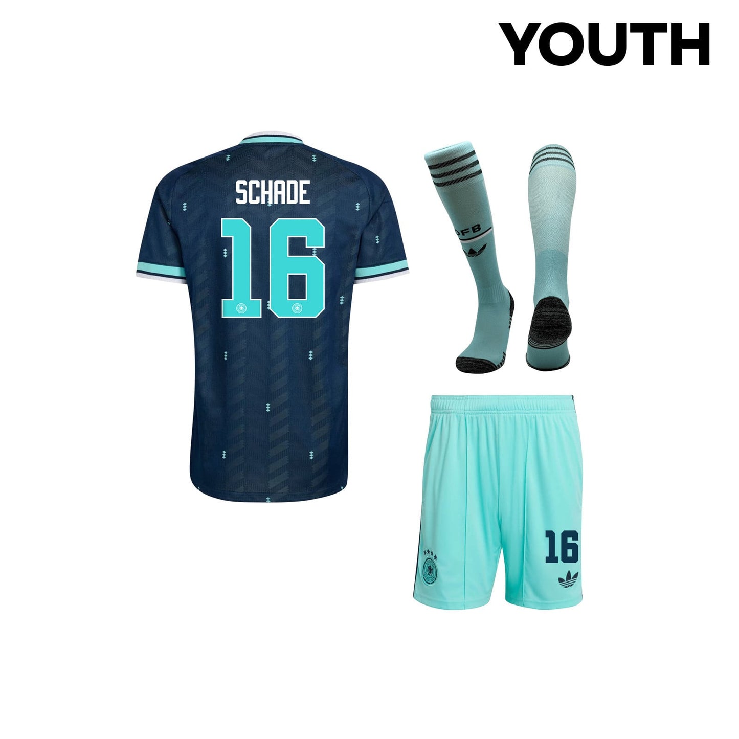 Kevin Schade 16 Germany 2026 YOUTH Away Kit Set – Navy