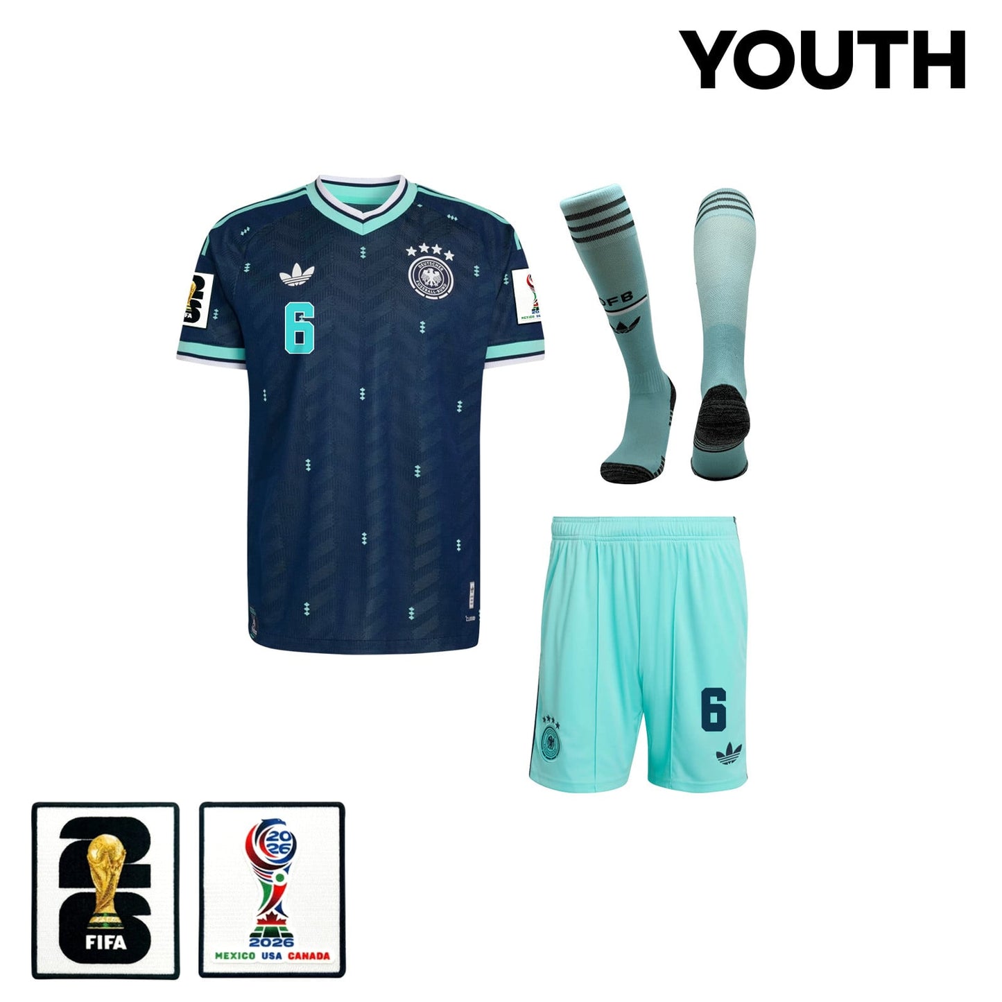 Joshua Kimmich 6 Germany 2026 YOUTH Away Kit Set – Navy