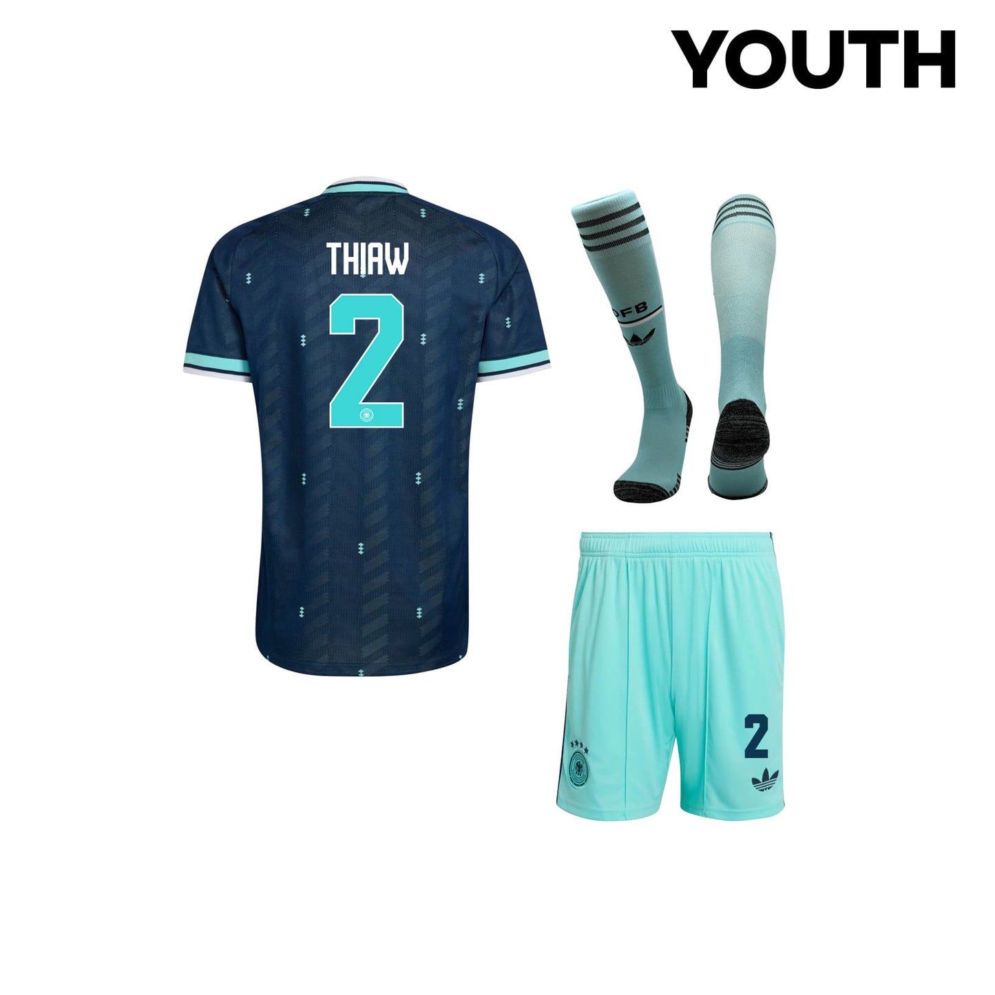 Malick Thiaw 2 Germany 2026 YOUTH Away Kit Set – Navy